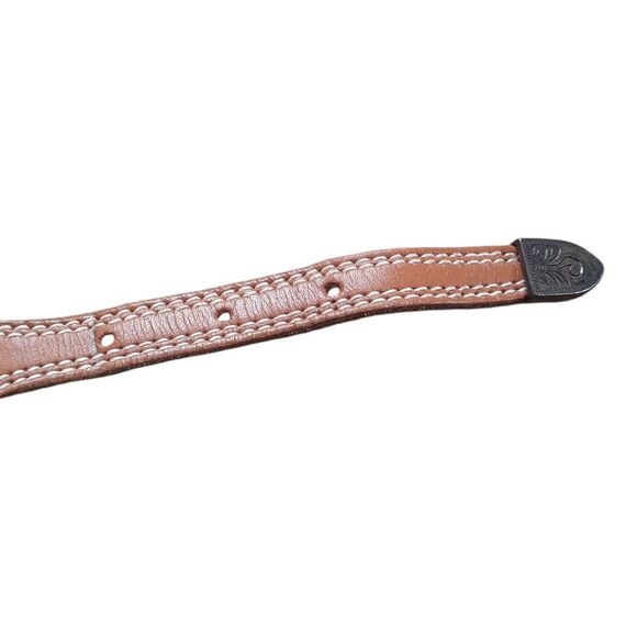 Claiborne Tan Belt with Decorative Black Buckle Size Small main image 4